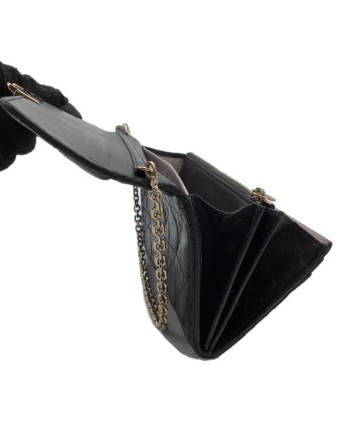 Christian Dior（クリスチャン ディオール）Christian Dior (クリスチャン ディオール) チェーンウォレットポーチ ブラックの古着・服飾アイテム