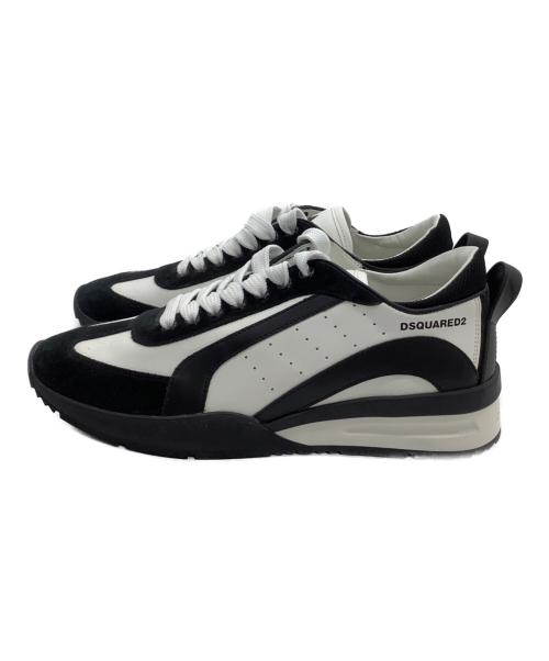 DSQUARED2（ディースクエアード）DSQUARED2 (ディースクエアード) ローカットスニーカー ホワイト×ブラック サイズ:40 1/2の古着・服飾アイテム