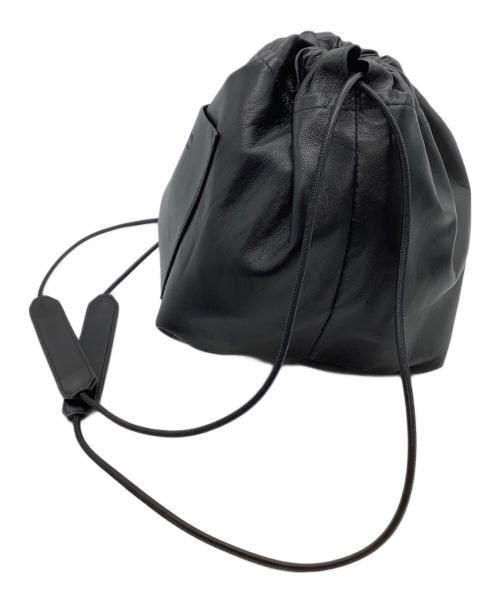 JIL SANDER（ジルサンダー）JIL SANDER (ジルサンダー) ハンドバッグ ドローストリングバッグ ブラックの古着・服飾アイテム