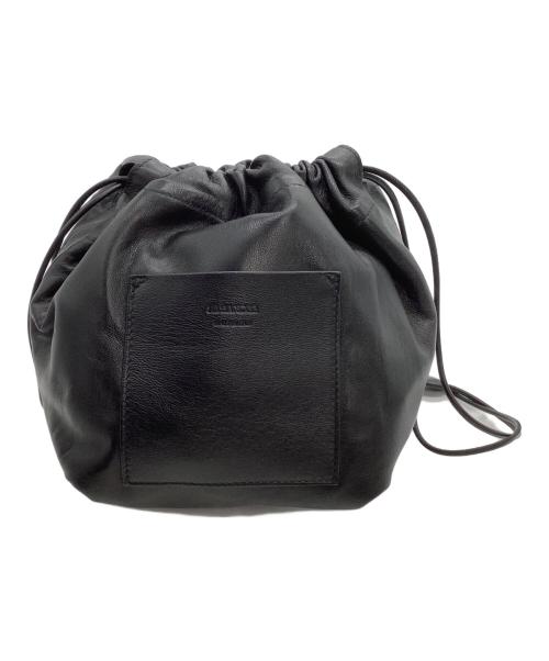 JIL SANDER（ジルサンダー）JIL SANDER (ジルサンダー) ハンドバッグ ドローストリングバッグ ブラックの古着・服飾アイテム