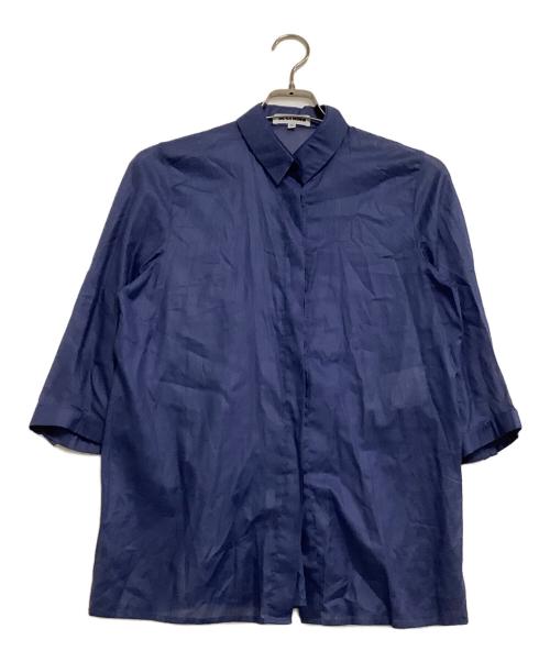 JIL SANDER（ジルサンダー）JIL SANDER (ジルサンダー) 長袖ブラウス ネイビー サイズ:36の古着・服飾アイテム