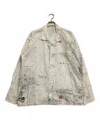 Porter Classicポータークラシック）の古着「長袖シャツ　アロハロングシャツ　総柄」｜ホワイト