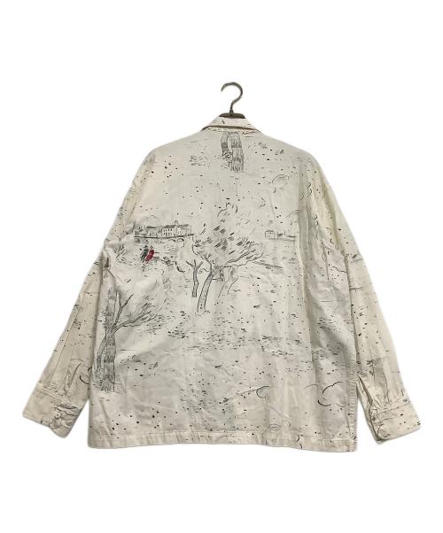 Porter Classic（ポータークラシック）Porter Classic (ポータークラシック) 長袖シャツ　アロハロングシャツ　総柄 ホワイト サイズ:Mの古着・服飾アイテム