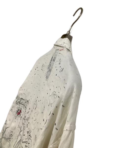 Porter Classic（ポータークラシック）Porter Classic (ポータークラシック) 長袖シャツ　アロハロングシャツ　総柄 ホワイト サイズ:Mの古着・服飾アイテム