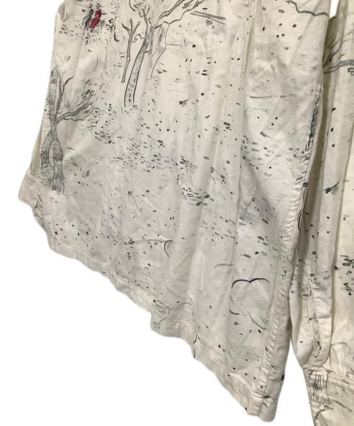 Porter Classic（ポータークラシック）Porter Classic (ポータークラシック) 長袖シャツ　アロハロングシャツ　総柄 ホワイト サイズ:Mの古着・服飾アイテム
