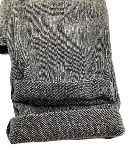 NICENESS（ナイスネス）NICENESS (ナイスネス) Sネップヘリンボーントラウザー グレー サイズ:Sの古着・服飾アイテム