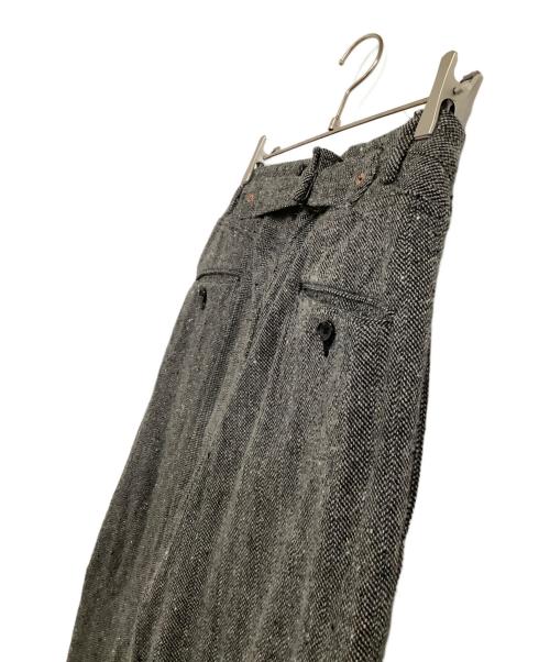 NICENESS（ナイスネス）NICENESS (ナイスネス) Sネップヘリンボーントラウザー グレー サイズ:Sの古着・服飾アイテム