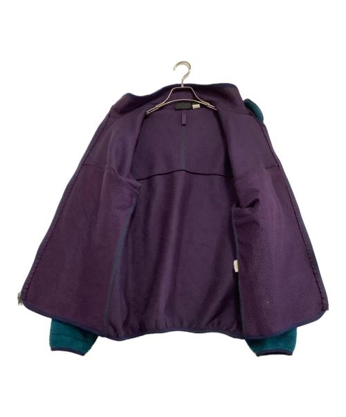 Patagonia（パタゴニア）Patagonia (パタゴニア) レトロカーディガン　98年 グリーン×パープル サイズ:Lの古着・服飾アイテム
