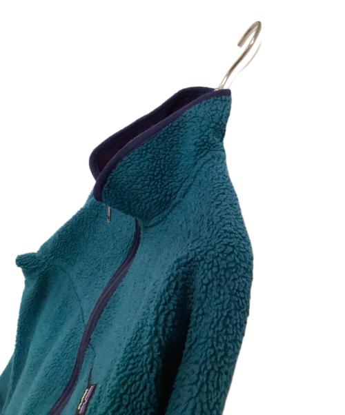Patagonia（パタゴニア）Patagonia (パタゴニア) レトロカーディガン　98年 グリーン×パープル サイズ:Lの古着・服飾アイテム