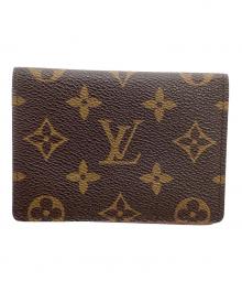 LOUIS VUITTON（ルイ ヴィトン）の古着「パスケース　モノグラム　ポルト2カルト・ヴェルティカル」｜ブラウン