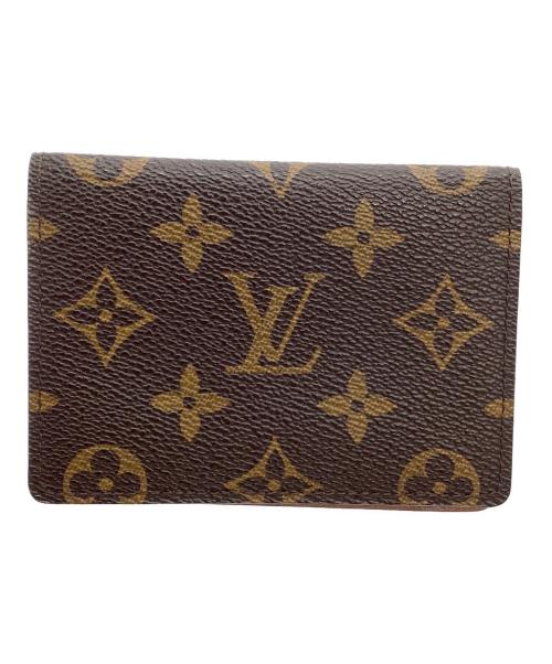 LOUIS VUITTON（ルイ ヴィトン）LOUIS VUITTON (ルイ ヴィトン) パスケース　モノグラム　ポルト2カルト・ヴェルティカル ブラウンの古着・服飾アイテム