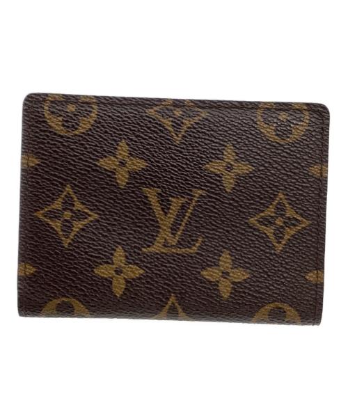 LOUIS VUITTON（ルイ ヴィトン）LOUIS VUITTON (ルイ ヴィトン) パスケース　モノグラム　ポルト2カルト・ヴェルティカル ブラウンの古着・服飾アイテム