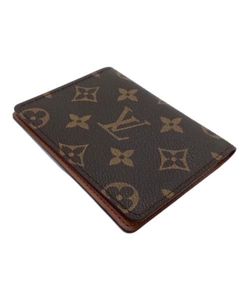 LOUIS VUITTON（ルイ ヴィトン）LOUIS VUITTON (ルイ ヴィトン) パスケース　モノグラム　ポルト2カルト・ヴェルティカル ブラウンの古着・服飾アイテム