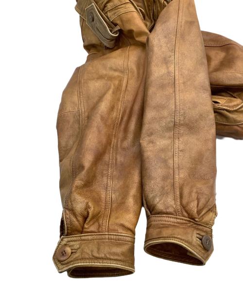 FJALLRAVEN（フェールラーベン）FJALLRAVEN (フェールラーベン) レザージャケット ブラウン サイズ:表記なしの古着・服飾アイテム