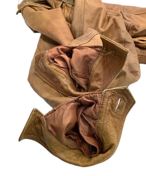 FJALLRAVEN（フェールラーベン）FJALLRAVEN (フェールラーベン) レザージャケット ブラウン サイズ:表記なしの古着・服飾アイテム