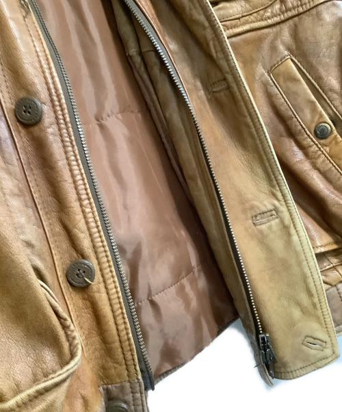 FJALLRAVEN（フェールラーベン）FJALLRAVEN (フェールラーベン) レザージャケット ブラウン サイズ:表記なしの古着・服飾アイテム