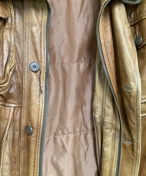 FJALLRAVEN（フェールラーベン）FJALLRAVEN (フェールラーベン) レザージャケット ブラウン サイズ:表記なしの古着・服飾アイテム