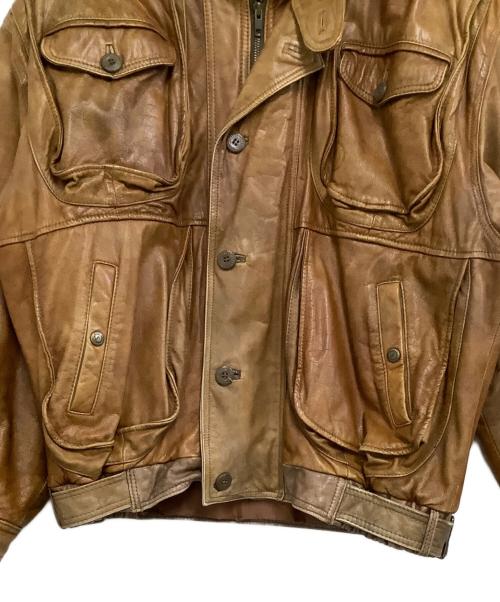 FJALLRAVEN（フェールラーベン）FJALLRAVEN (フェールラーベン) レザージャケット ブラウン サイズ:表記なしの古着・服飾アイテム