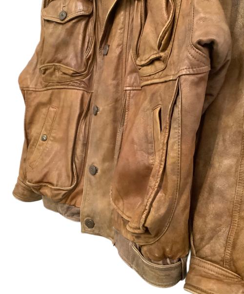 FJALLRAVEN（フェールラーベン）FJALLRAVEN (フェールラーベン) レザージャケット ブラウン サイズ:表記なしの古着・服飾アイテム