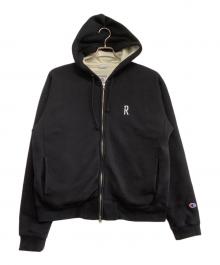 Champion×Ron Herman（チャンピオン×ロンハーマン）の古着「ライナーサーマルジップフーディー」｜ブラック