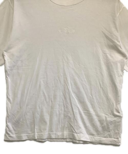 STONE ISLAND（ストーンアイランド）STONE ISLAND (ストーンアイランド) 半袖Tシャツ　EMBROIDERED LOGO ホワイト サイズ:Sの古着・服飾アイテム