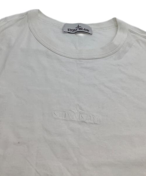 STONE ISLAND（ストーンアイランド）STONE ISLAND (ストーンアイランド) 半袖Tシャツ　EMBROIDERED LOGO ホワイト サイズ:Sの古着・服飾アイテム