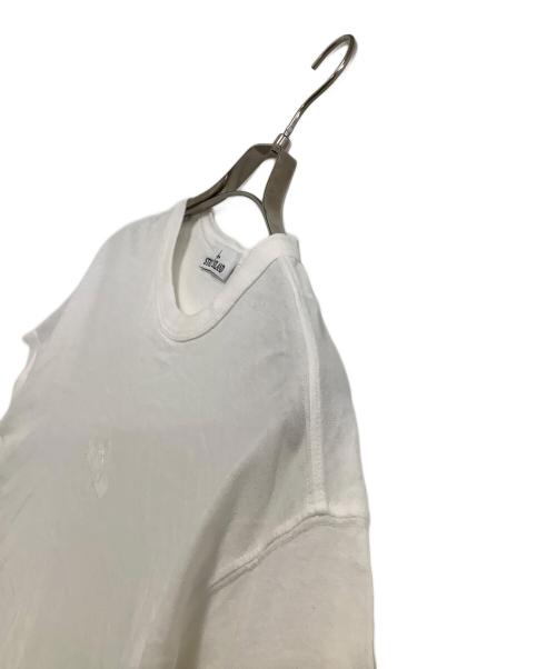 STONE ISLAND（ストーンアイランド）STONE ISLAND (ストーンアイランド) 半袖Tシャツ　EMBROIDERED LOGO ホワイト サイズ:Sの古着・服飾アイテム