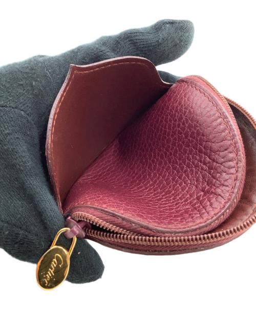 Cartier（カルティエ）Cartier (カルティエ) ラウンドコインケース マストライン ボルドーの古着・服飾アイテム