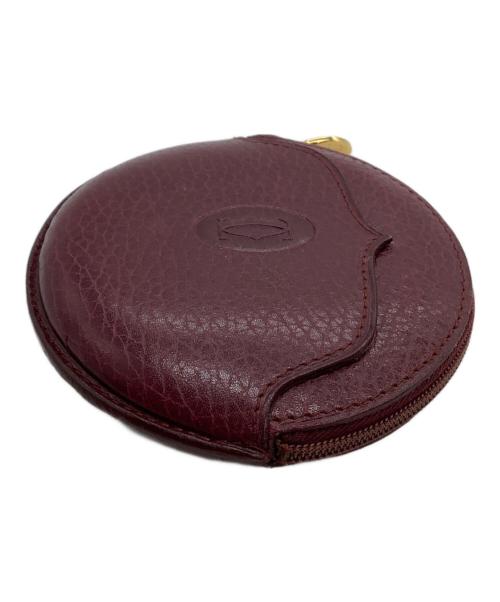 Cartier（カルティエ）Cartier (カルティエ) ラウンドコインケース マストライン ボルドーの古着・服飾アイテム