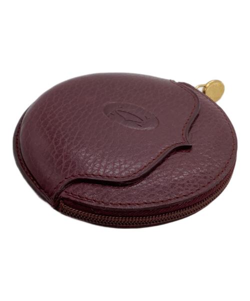 Cartier（カルティエ）Cartier (カルティエ) ラウンドコインケース マストライン ボルドーの古着・服飾アイテム