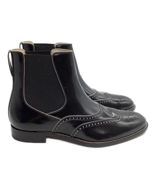 BALLY（バリー）BALLY (バリー) サイドゴアブーツ　ウィングチップ メダリオン ブラック サイズ:US 8 未使用品の古着・服飾アイテム