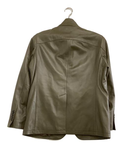 D'URBAN（ダーバン）D'URBAN (ダーバン) レザージャケット オリーブ サイズ:Sの古着・服飾アイテム