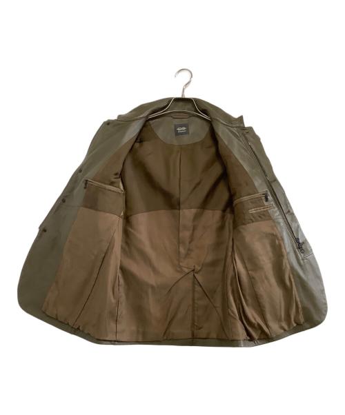D'URBAN（ダーバン）D'URBAN (ダーバン) レザージャケット オリーブ サイズ:Sの古着・服飾アイテム
