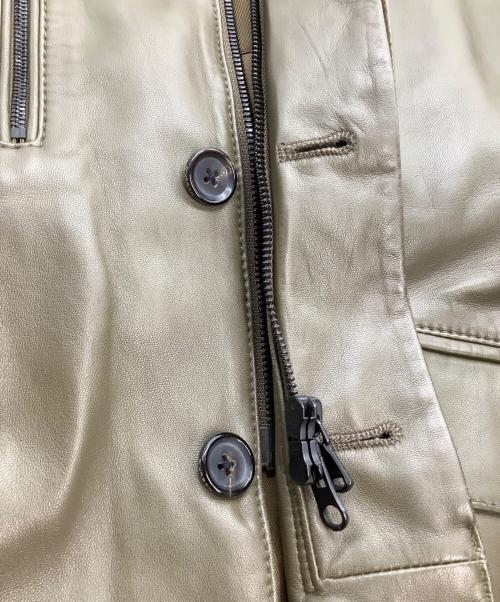 D'URBAN（ダーバン）D'URBAN (ダーバン) レザージャケット オリーブ サイズ:Sの古着・服飾アイテム