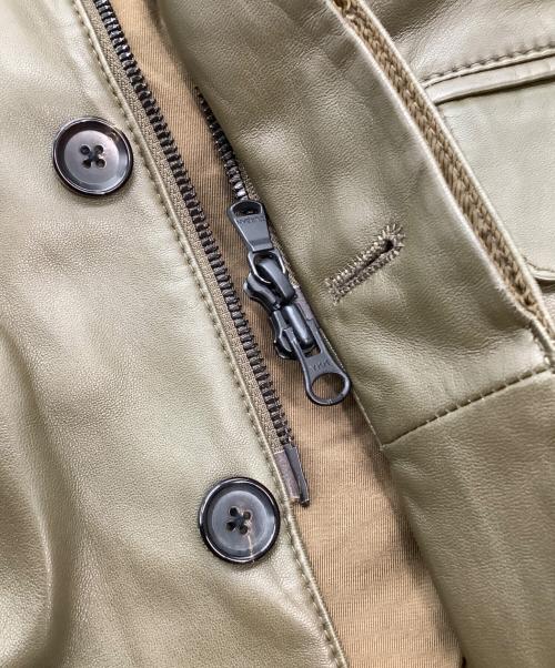 D'URBAN（ダーバン）D'URBAN (ダーバン) レザージャケット オリーブ サイズ:Sの古着・服飾アイテム