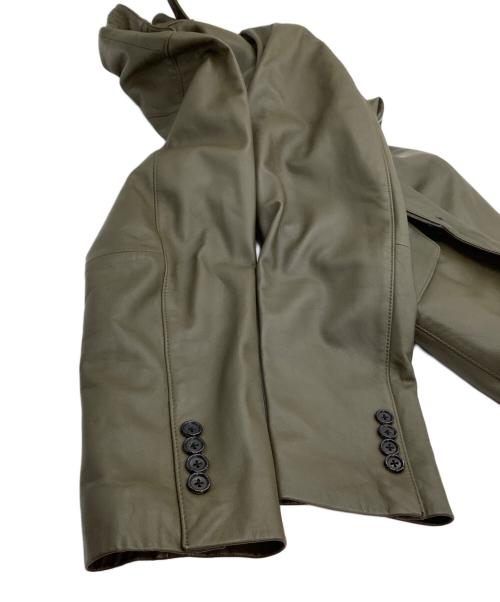 D'URBAN（ダーバン）D'URBAN (ダーバン) レザージャケット オリーブ サイズ:Sの古着・服飾アイテム