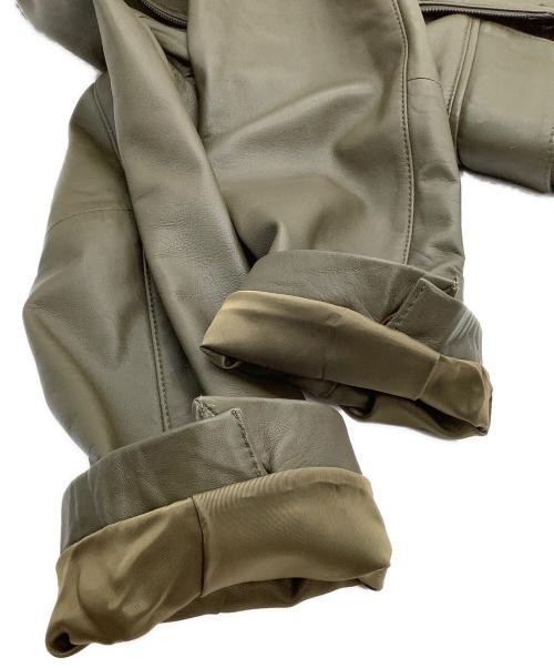 D'URBAN（ダーバン）D'URBAN (ダーバン) レザージャケット オリーブ サイズ:Sの古着・服飾アイテム