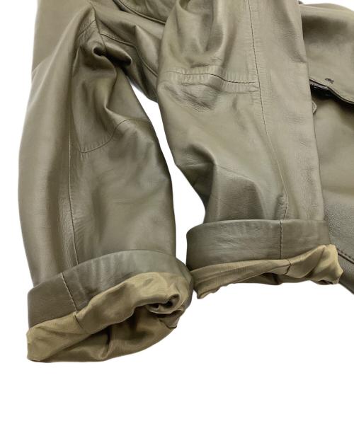 D'URBAN（ダーバン）D'URBAN (ダーバン) レザージャケット オリーブ サイズ:Sの古着・服飾アイテム