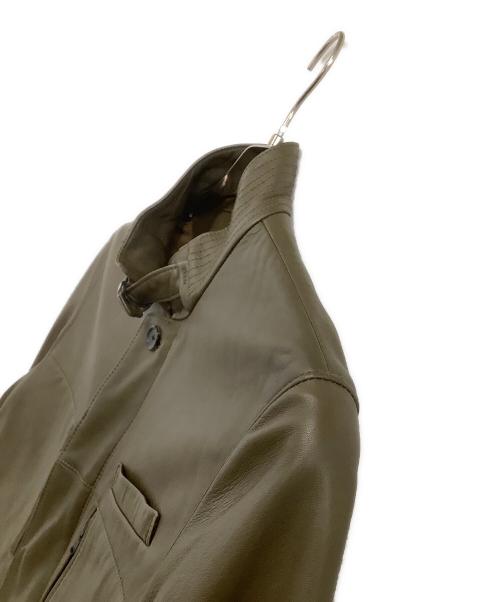 D'URBAN（ダーバン）D'URBAN (ダーバン) レザージャケット オリーブ サイズ:Sの古着・服飾アイテム