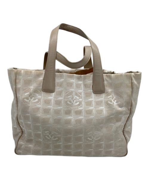 CHANEL（シャネル）CHANEL (シャネル) トートバッグ　	ニュートラベルライン　トートMM ベージュの古着・服飾アイテム