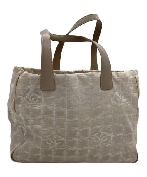 CHANEL（シャネル）CHANEL (シャネル) トートバッグ　	ニュートラベルライン　トートMM ベージュの古着・服飾アイテム