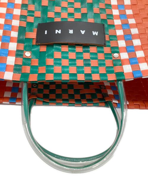MARNI（マルニ）MARNI (マルニ) カゴバッグ　フラワーカフェ オレンジ×グリーンの古着・服飾アイテム