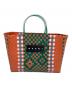 MARNI (マルニ) カゴバッグ　フラワーカフェ オレンジ×グリーン：10000円