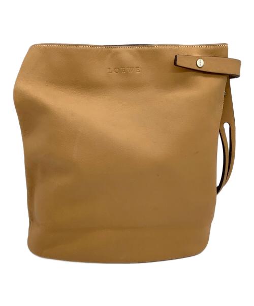 LOEWE（ロエベ）LOEWE (ロエベ) セミショルダーバッグ アシンメトリック ライトブラウンの古着・服飾アイテム