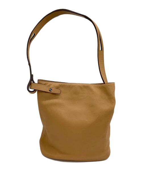 LOEWE（ロエベ）LOEWE (ロエベ) セミショルダーバッグ アシンメトリック ライトブラウンの古着・服飾アイテム