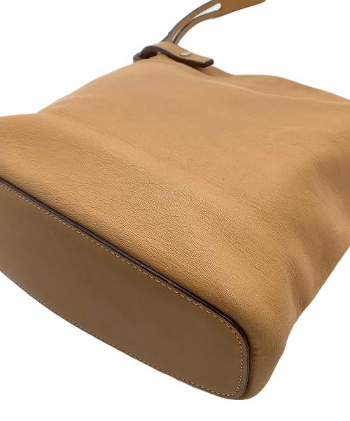 LOEWE（ロエベ）LOEWE (ロエベ) セミショルダーバッグ アシンメトリック ライトブラウンの古着・服飾アイテム