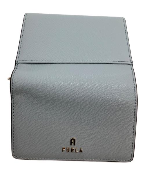 FURLA（フルラ）FURLA (フルラ) 2つ折り財布 カメリア ブルーの古着・服飾アイテム