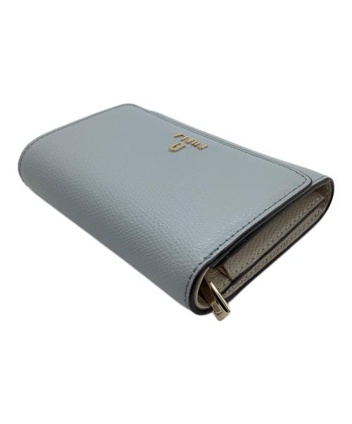 FURLA（フルラ）FURLA (フルラ) 2つ折り財布 カメリア ブルーの古着・服飾アイテム