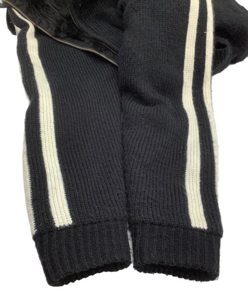 VANSON（バンソン）VANSON (バンソン) ニットジャケット　スカル ブラック サイズ:XLの古着・服飾アイテム