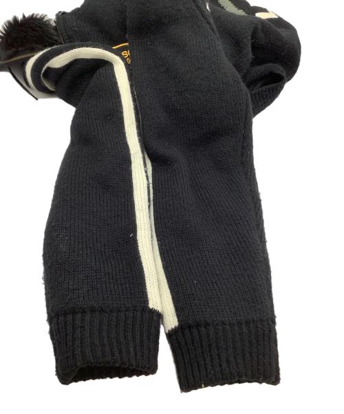 VANSON（バンソン）VANSON (バンソン) ニットジャケット　スカル ブラック サイズ:XLの古着・服飾アイテム